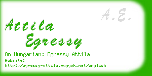 attila egressy business card